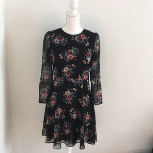 Zara Black floral dress